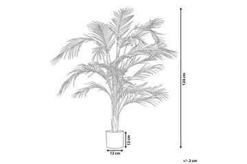 Konstgjord växt Beliani Areca Palm 12x12x124 cm Green||Black - Innredning - Kunstige planter