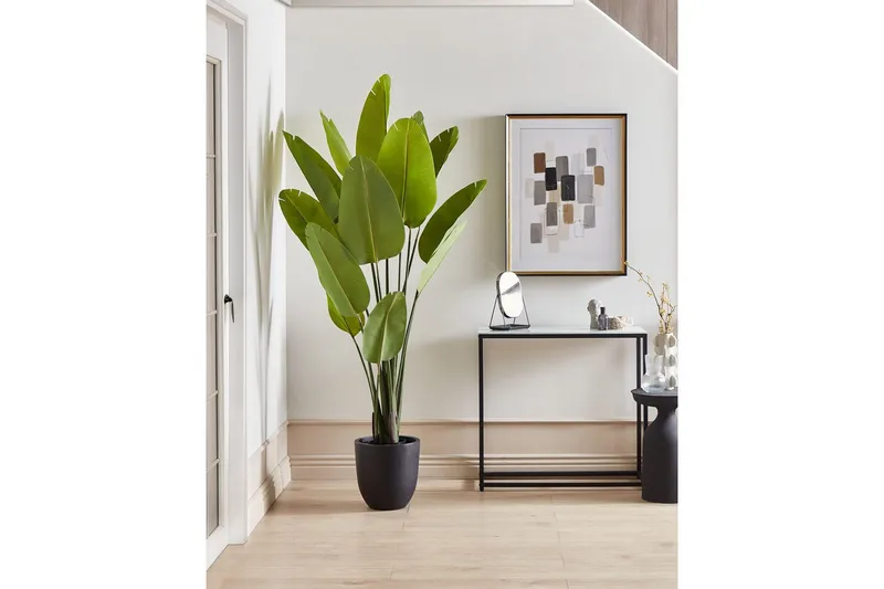 Konstgjord växt Beliani Banana Tree Grön/Svart, 115x115x187 cm Green||Black - Innredning - Kunstige planter