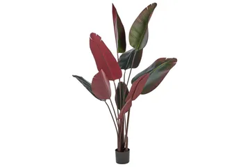 Konstgjord växt Beliani Banana Tree Grön/svart/röd, 95x95x170 cm Green||Black||Red - Innredning - Kunstige planter