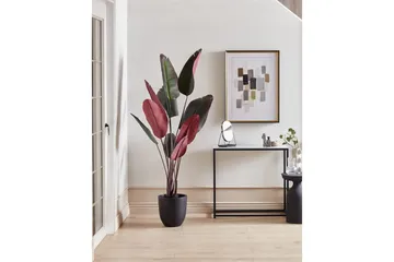 Konstgjord växt Beliani Banana Tree Grön/svart/röd, 95x95x170 cm Green||Black||Red - Innredning - Kunstige planter