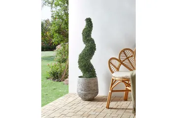 Konstgjord växt Beliani Boxwood Spiral Tree Green||Black - Innredning - Kunstige planter
