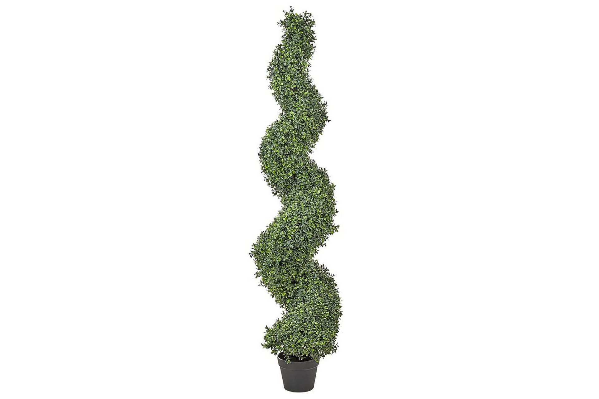 Konstgjord växt Beliani Buxus Spiral Tree 30x30x158 cm Green\|\|Black -