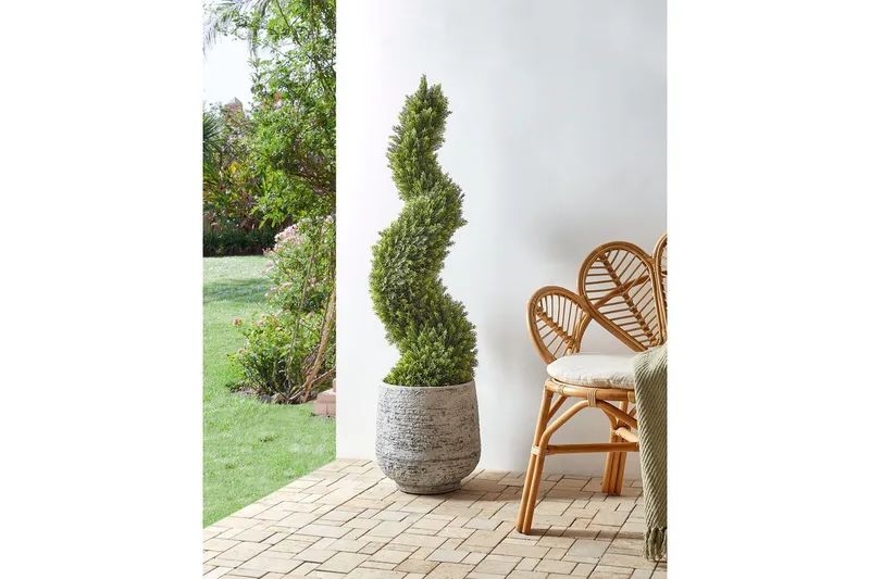Konstgjord växt Beliani Cypress Spiral Tree Green||Black - Innredning - Kunstige planter