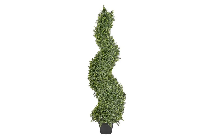 Konstgjord växt Beliani Cypress Spiral Tree Green||Black