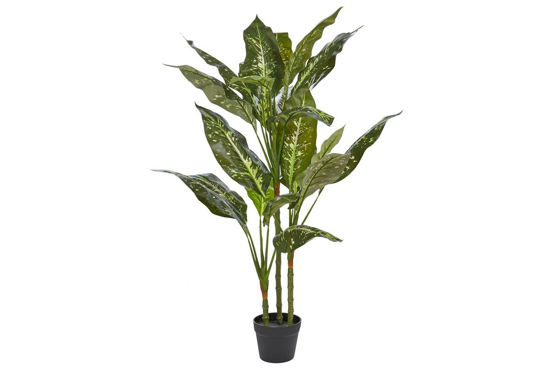 Konstgjord växt Beliani Dieffenbachia 55x55x110 cm Green\|\|Black -