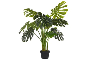 Konstgjord växt Beliani Monstera Plant 12x12x113 cm Green||Black - Innredning - Kunstige planter