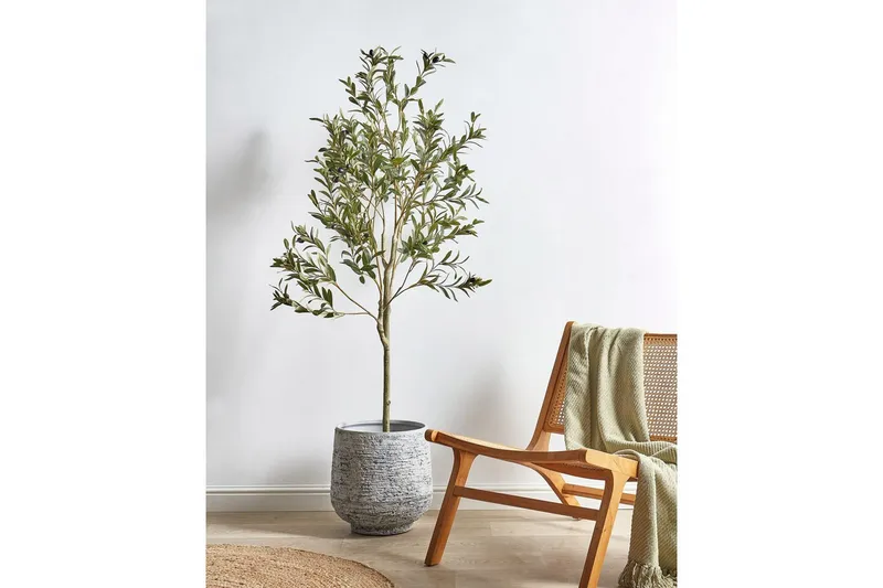 Konstgjord växt Beliani Olive Tree 63x63x153 cm Green||Black - Innredning - Kunstige planter