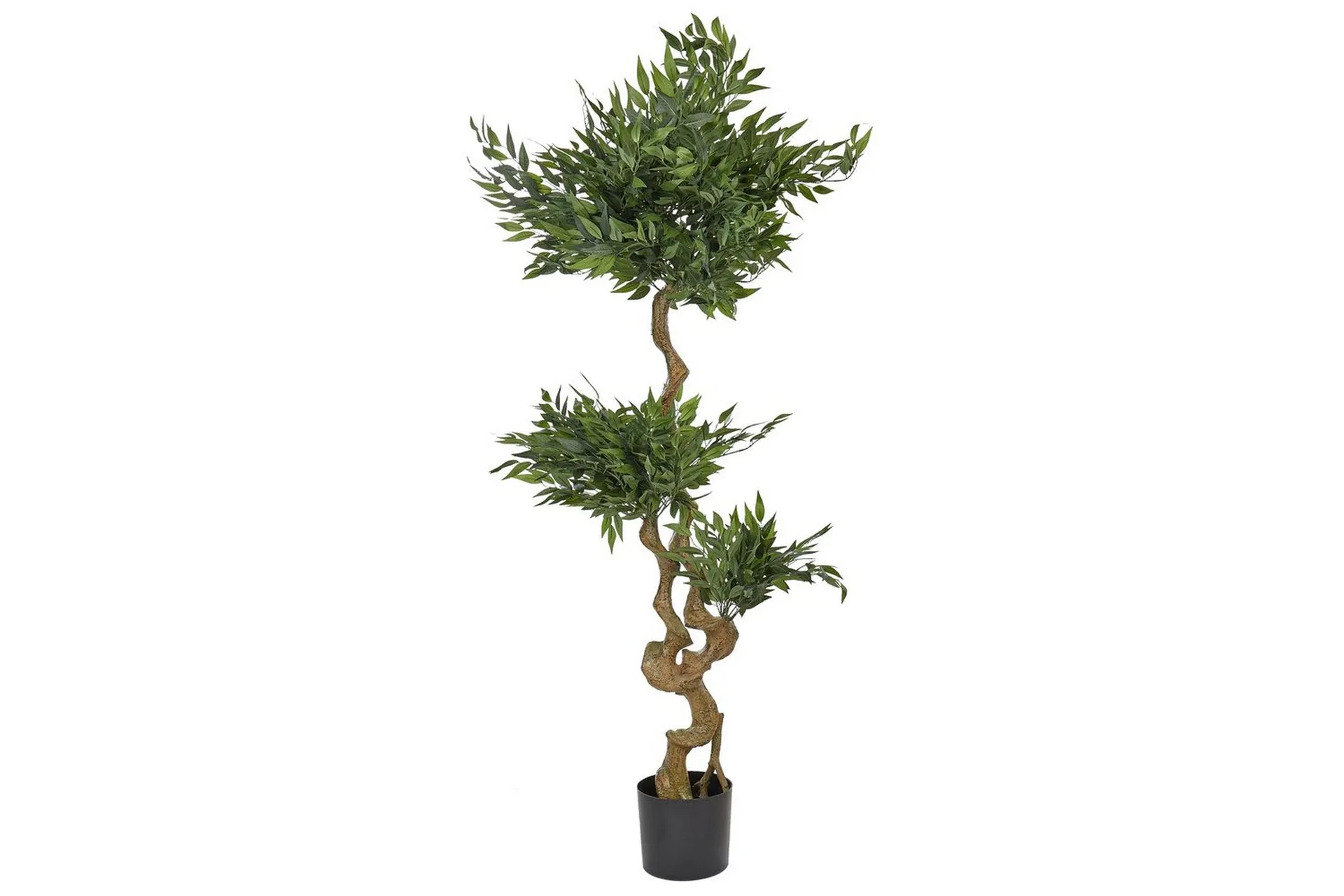 Konstgjord växt Beliani Ruscus Tree Green\|\|Black -