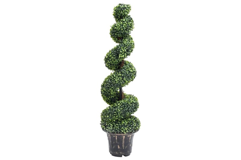Kunstig buksbomplante med potte 117 cm grønn - grønn - Balkongblomster - Kunstige planter