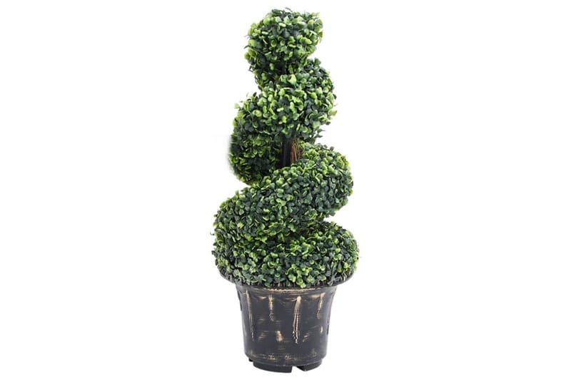 Kunstig buksbomplante med potte 89 cm grønn - grønn - Balkongblomster - Kunstige planter