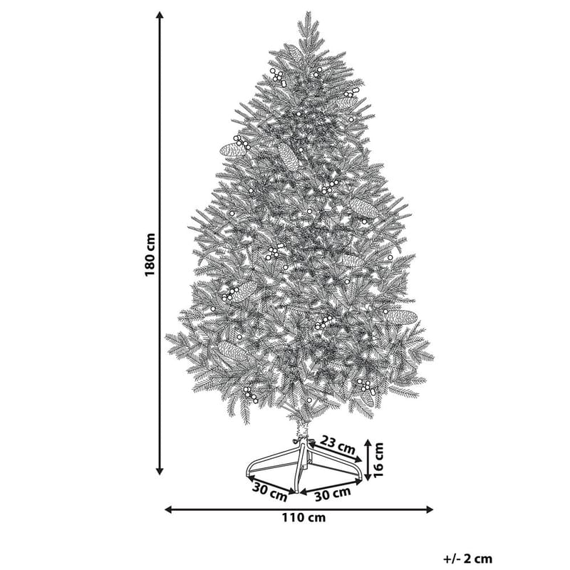 Kunstig Juletre Palomar - 110x110x180 cm - Innredning - Julepynt & helgedekorasjon - Julepynt & juledekorasjon - Plastjuletre