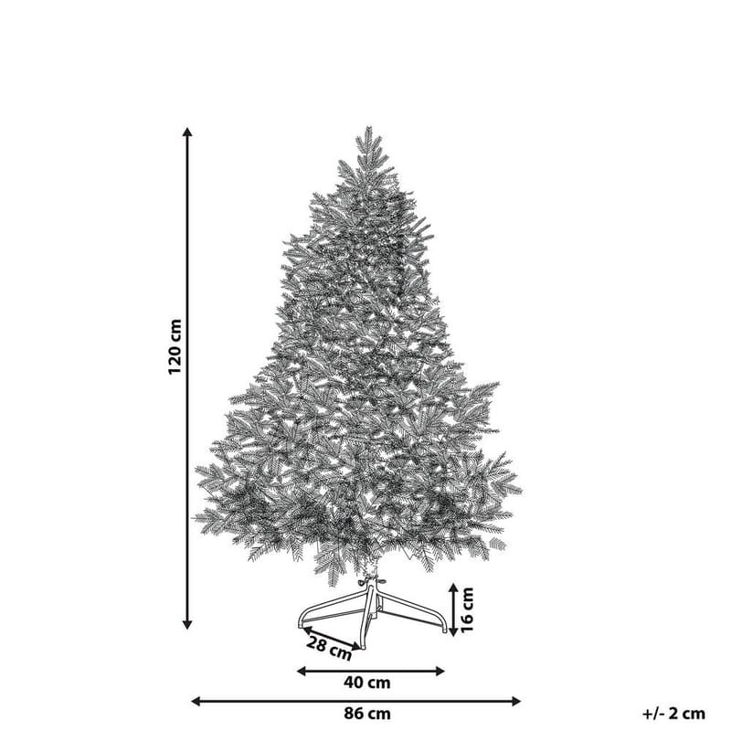 Tatlow Liten Plastgran 120 cm med Belysning - Grønn/Hvit - Innredning - Julepynt & helgedekorasjon - Julepynt & juledekorasjon - Plastjuletre