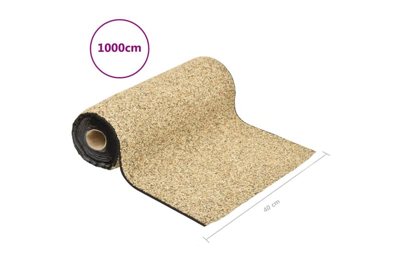 Steinfolie naturlig sand 1000x40 cm - Hagemøbler - Balkong - Balkonggulv - Kunstgress balkong