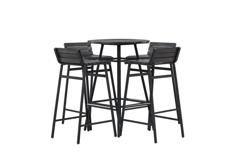 Mexico Balkonggruppe 4-seter - Svart - Hagemøbler - Balkong - Balkongmøbler - Balkonggrupper