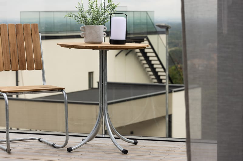 Holmsund Cafébord 65 cm - Natur/Sølv - Hagemøbler - Balkong - Balkongmøbler - Balkongbord