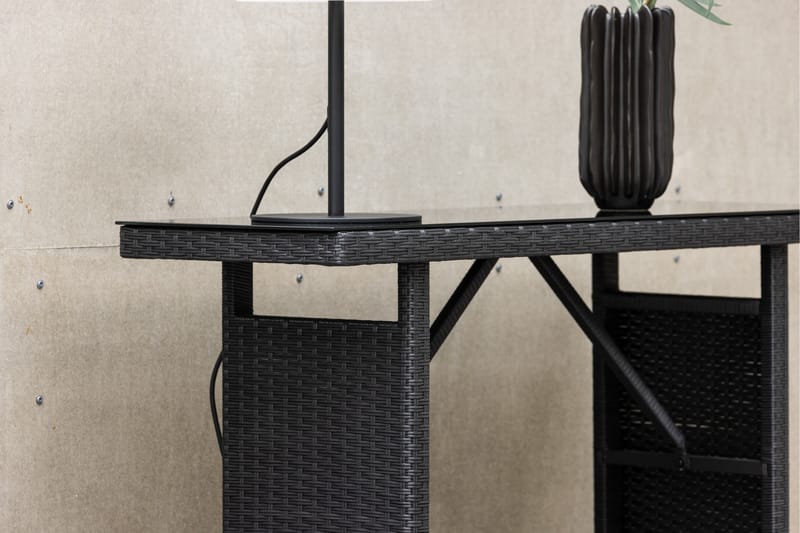 Padova Sidebord 40x120 cm - Svart - Hagemøbler - Balkong - Balkongmøbler - Balkongbord