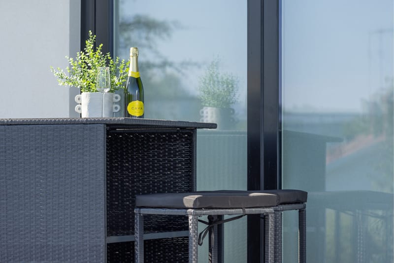 Knock Balkonggruppe 2-seter - Svart - Hagemøbler - Balkong - Balkongmøbler - Balkonggrupper