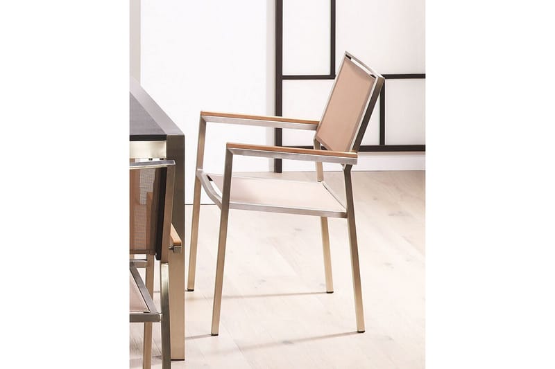 Bacoli Lenestol - Beige/Sølv - Hagemøbler - Balkong - Balkongmøbler - Balkongstoler