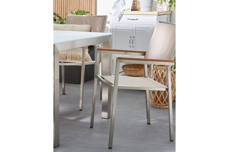 Bacoli Lenestol - Beige/Sølv - Hagemøbler - Balkong - Balkongmøbler - Balkongstoler