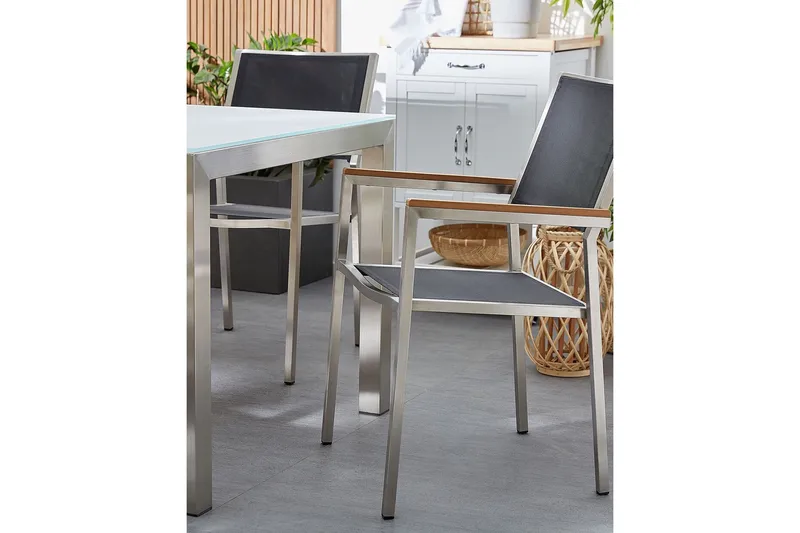 Bacoli Lenestol - Svart/Sølv - Hagemøbler - Balkong - Balkongmøbler - Balkongstoler