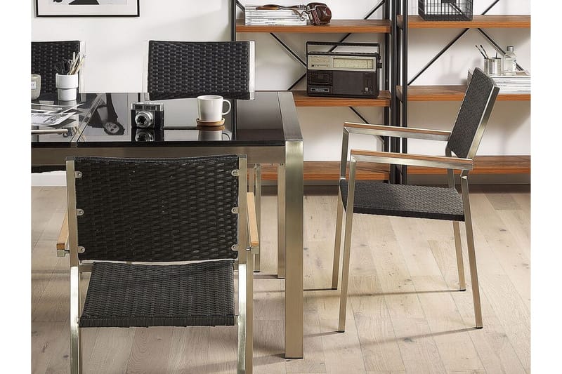 Bacoli Lenestol - Svart/Sølv - Hagemøbler - Balkong - Balkongmøbler - Balkongstoler