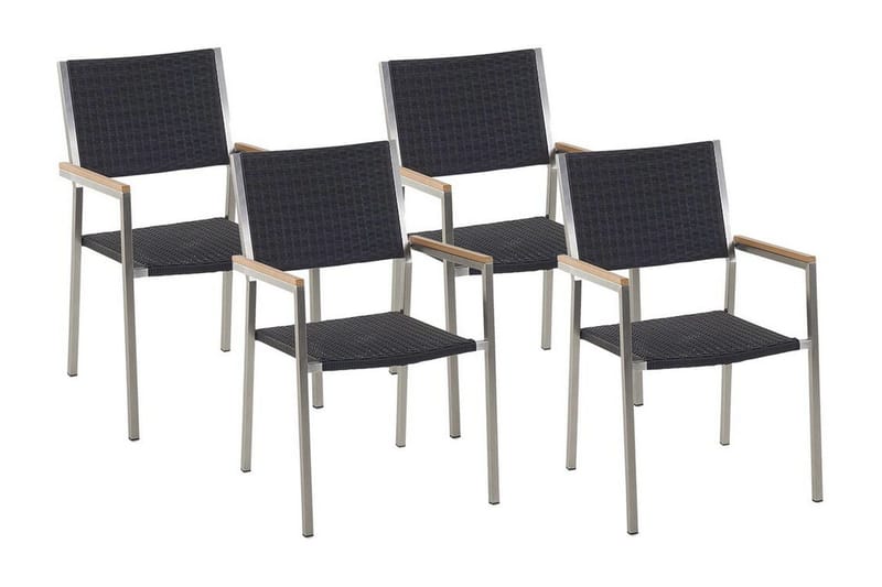 Bacoli Lenestol - Svart/Sølv - Hagemøbler - Balkong - Balkongmøbler - Balkongstoler