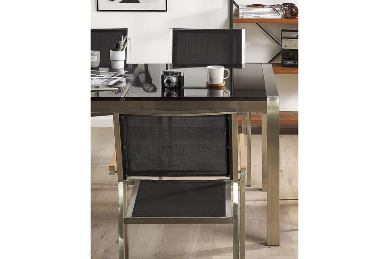 Bacoli Lenestol - Svart/Sølv - Hagemøbler - Balkong - Balkongmøbler - Balkongstoler