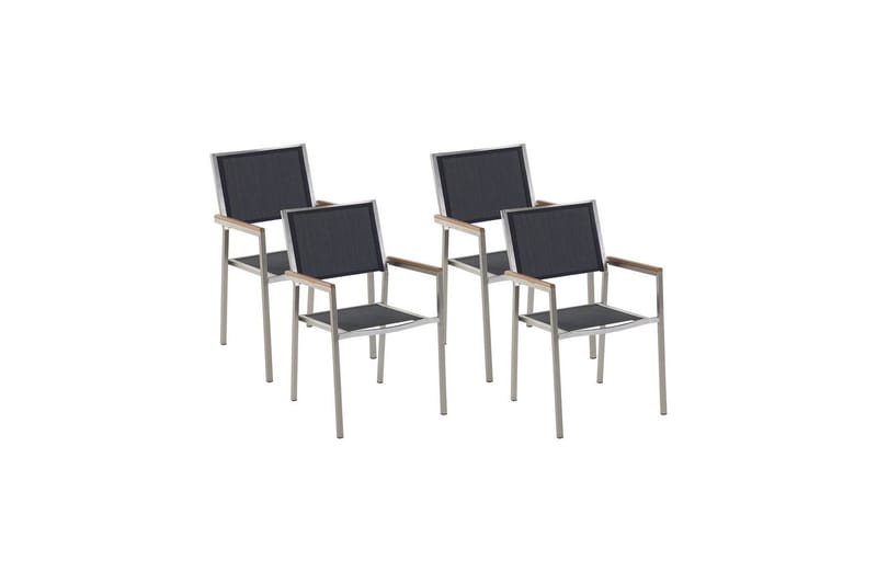 Bacoli Lenestol - Svart/Sølv - Hagemøbler - Balkong - Balkongmøbler - Balkongstoler