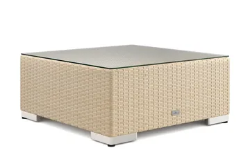Bahamas Divanmodul – Loungebord Utendørs 75x75 cm til Sofaer - Beige - Hagemøbler - Balkong - Balkongmøbler - Balkongbord