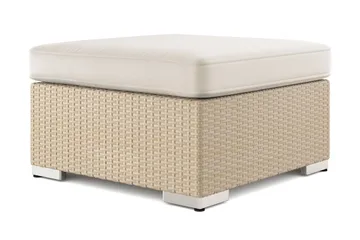 Bahamas Divanmodul – Loungebord Utendørs 75x75 cm til Sofaer - Beige - Hagemøbler - Balkong - Balkongmøbler - Balkongbord