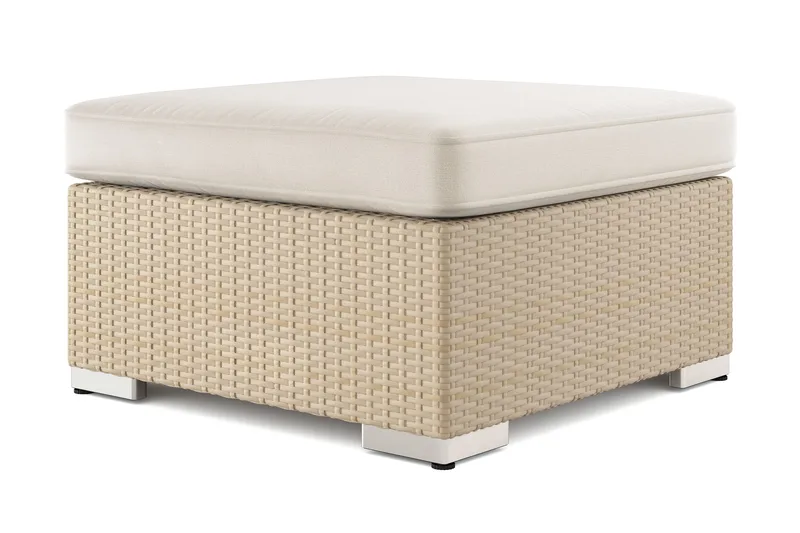 Bahamas Divanmodul – Loungebord Utendørs 75x75 cm til Sofaer - Beige - Hagemøbler - Balkong - Balkongmøbler - Balkongbord
