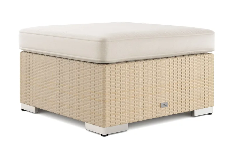 Bahamas Divanmodul – Loungebord Utendørs 75x75 cm til Sofaer - Beige - Hagemøbler - Balkong - Balkongmøbler - Balkongbord