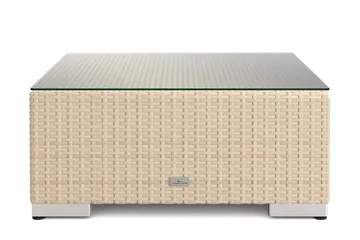 Bahamas Divanmodul – Loungebord Utendørs 75x75 cm til Sofaer - Beige - Hagemøbler - Balkong - Balkongmøbler - Balkongbord