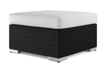 Bahamas Divanmodul – Loungebord Utendørs 75x75 cm til Sofaer - Svart - Hagemøbler - Balkong - Balkongmøbler - Balkongbord