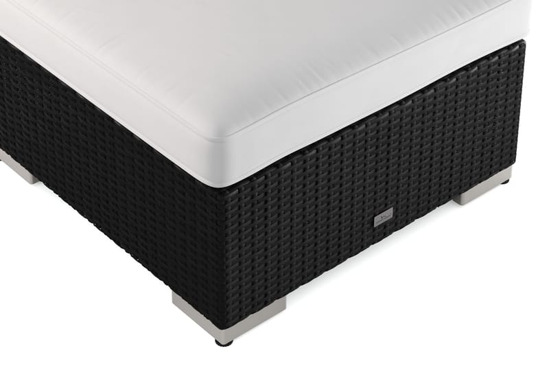 Bahamas Divanmodul – Loungebord Utendørs 75x75 cm til Sofaer - Svart - Hagemøbler - Balkong - Balkongmøbler - Balkongbord