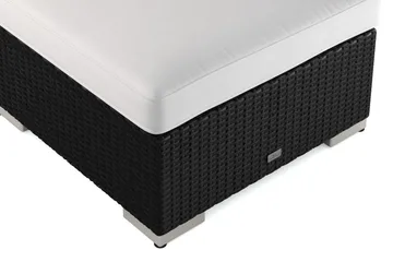Bahamas Divanmodul – Loungebord Utendørs 75x75 cm til Sofaer - Svart - Hagemøbler - Balkong - Balkongmøbler - Balkongbord