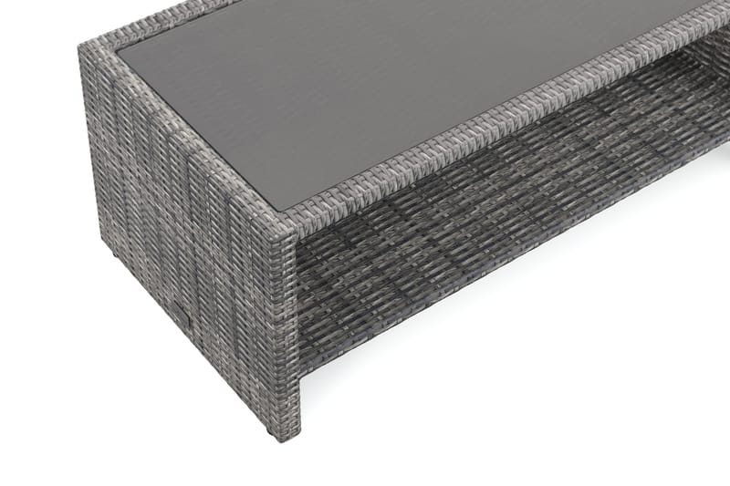 Bahamas Loungbord och Soffbord med hylla Utomhus 113 cm Kons NO BRAND - Hagemøbler - Balkong - Balkongmøbler - Balkongbord