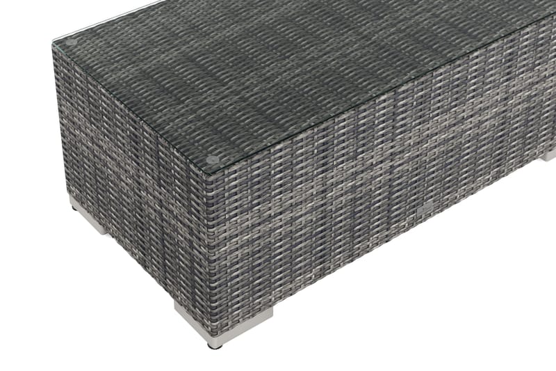Bahamas Sofabord Utendørs 113x58 cm Kunstrotting - Grå - Hagemøbler - Balkong - Balkongmøbler - Balkongbord