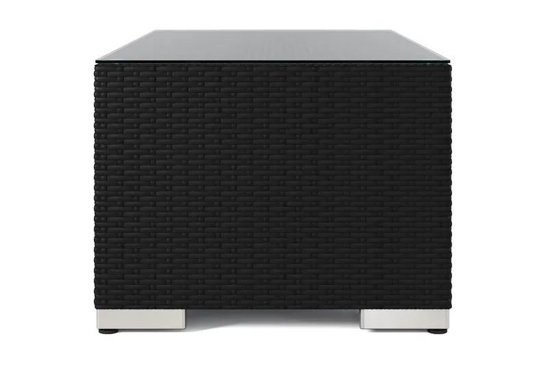 Bahamas Sofabord Utendørs 113x58 cm Kunstrotting - Svart - Hagemøbler - Balkong - Balkongmøbler - Balkongbord