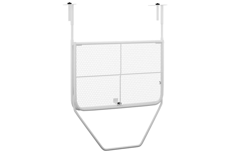 Balkongbord hvit 60x40 cm stål - Hvit - Hagemøbler - Balkong - Balkongmøbler - Balkongbord
