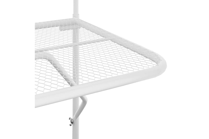 Balkongbord hvit 60x40 cm stål - Hvit - Hagemøbler - Balkong - Balkongmøbler - Balkongbord