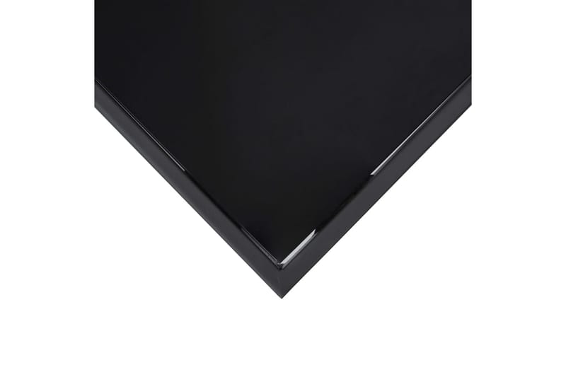 Barbord til hage svart 60x60x110 cm herdet glass - Svart - Sidebord - Balkongbord