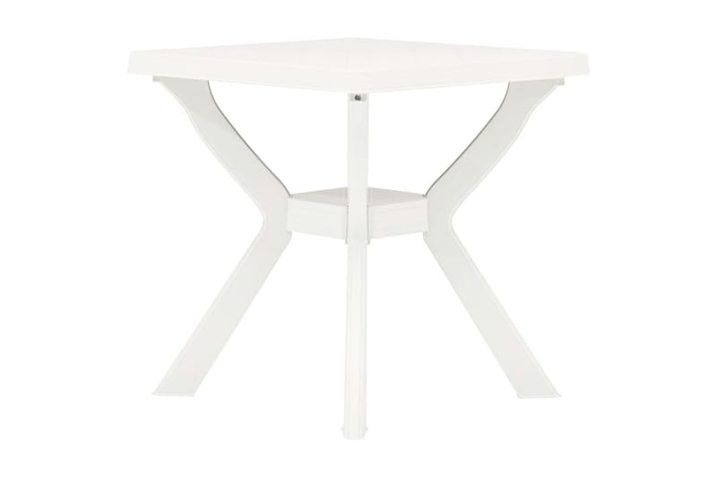 Bistrobord hvit 70x70x72 cm plast - Hagemøbler - Balkong - Balkongmøbler - Balkongbord