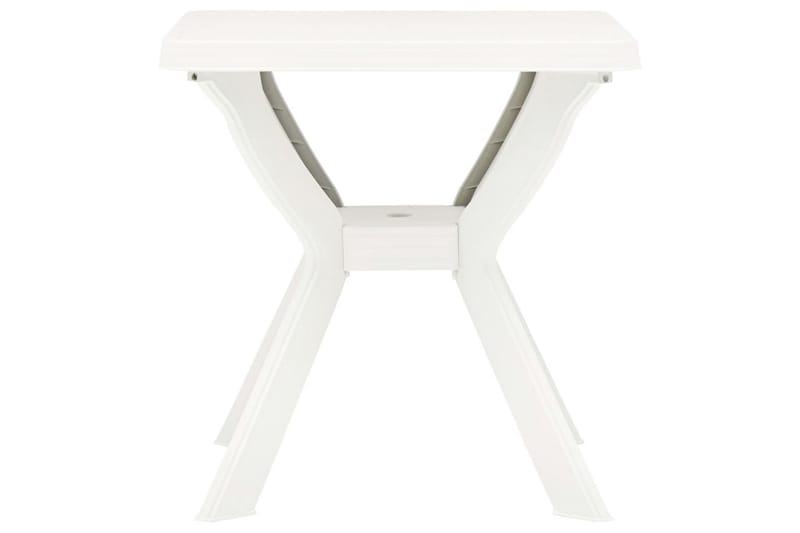 Bistrobord hvit 70x70x72 cm plast - Hagemøbler - Balkong - Balkongmøbler - Balkongbord