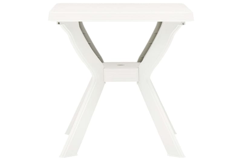 Bistrobord hvit 70x70x72 cm plast - Cafebord - Balkongbord