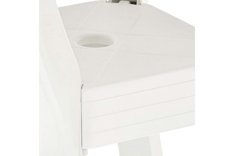 Bistrobord hvit 70x70x72 cm plast - Hagemøbler - Balkong - Balkongmøbler - Balkongbord