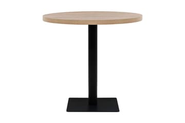 Bistrobord MDF og stål rund 80x75 cm eikefarge - Eik - Hagemøbler - Balkong - Balkongmøbler - Balkongbord