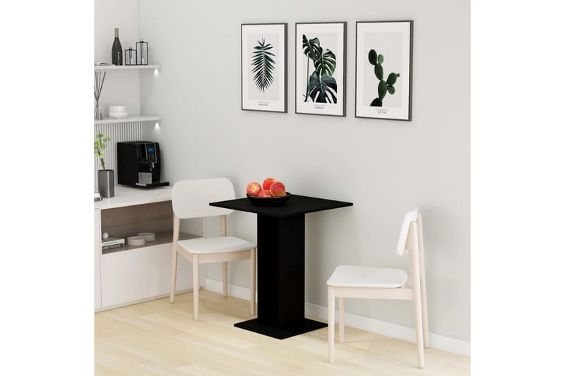 Bistrobord svart 60x60x75 cm sponplate - Svart - Hagemøbler - Balkong - Balkongmøbler - Balkongbord