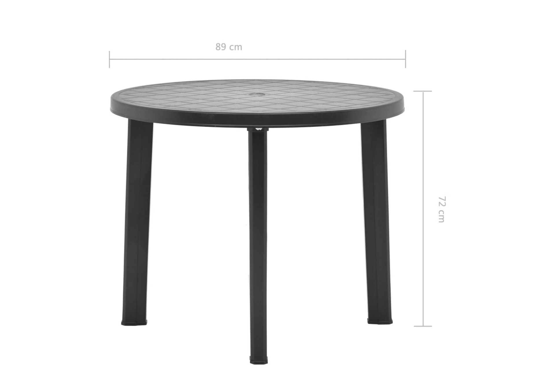 Hagebord antrasitt 89 cm plast - Hagemøbler - Balkong - Balkongmøbler - Balkongbord