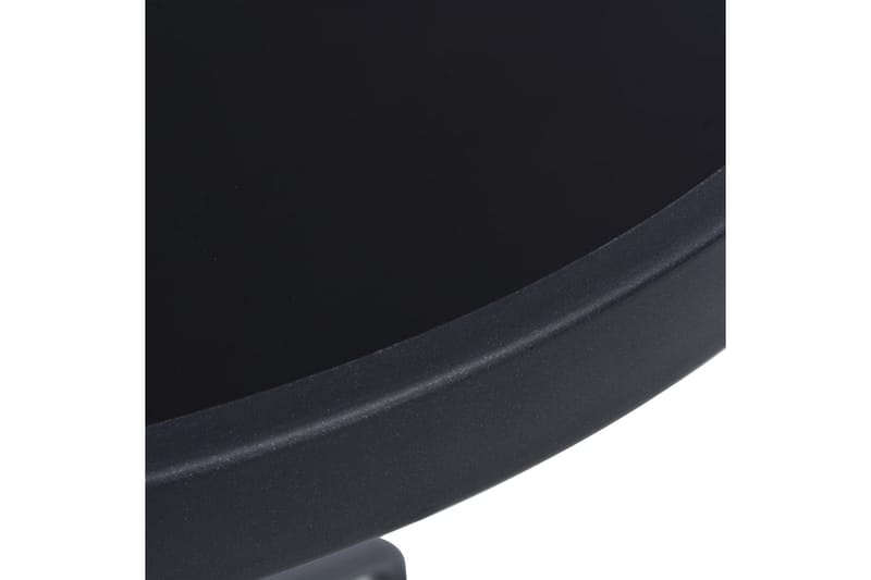 Hagebord svart 80 cm stål & glass - Cafebord - Balkongbord
